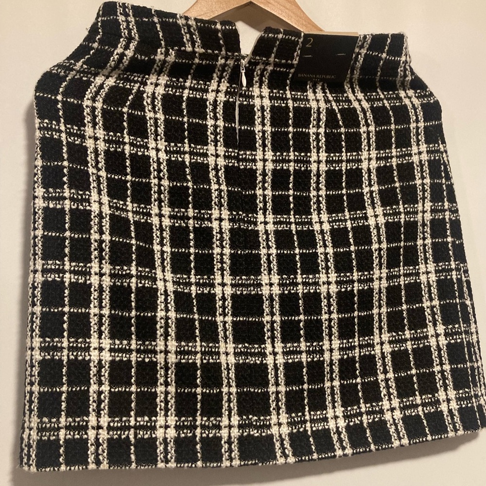 Banana Republic plaid polyester skirt size 2 - Picture 4 of 5